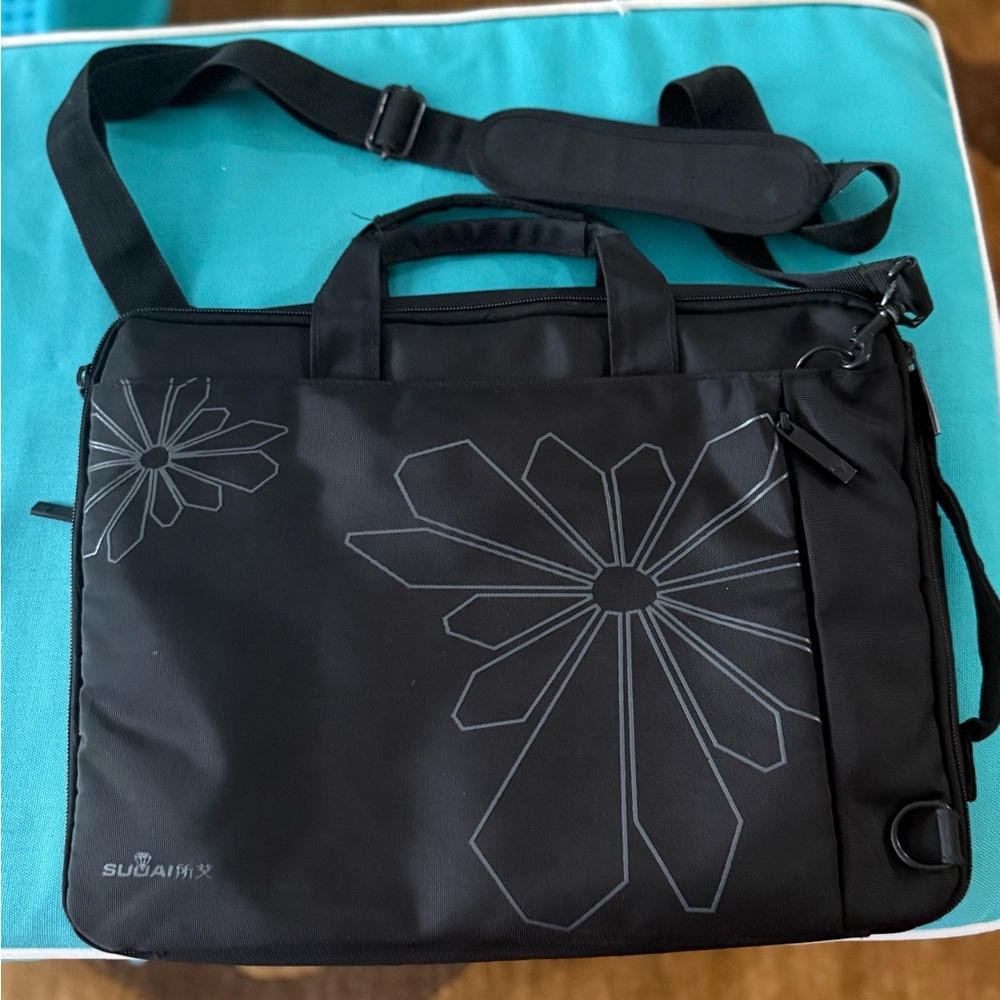 Black laptop, briefcase, unisex